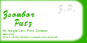 zsombor putz business card